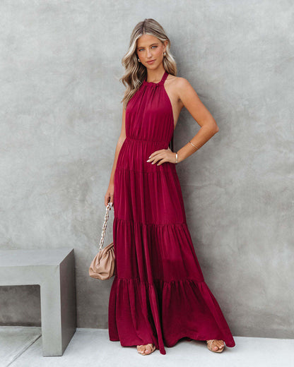 Vestido de Verão  com Gola Laçada