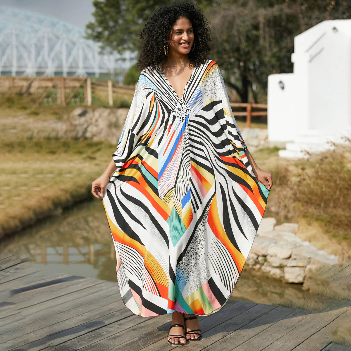 Conjunto de Praia Boho / Túnica