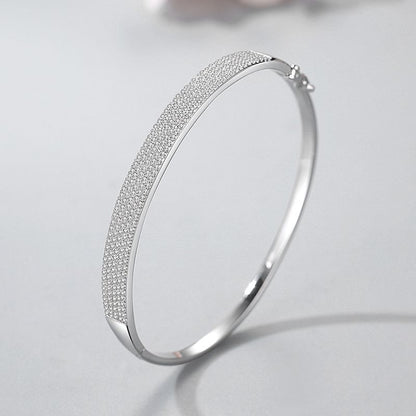 Pulseira de Prata Esterlina com Acentos de Estrela de Diamante