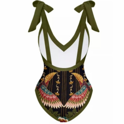 Conjunto Fato de Banho e Saia Estilo Vintage